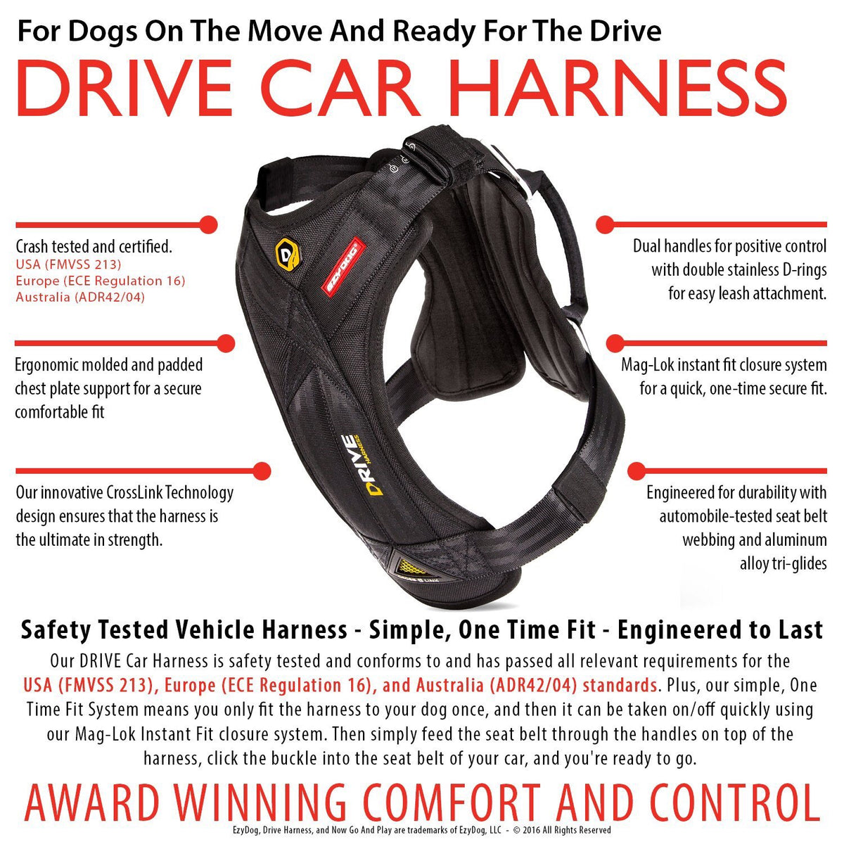 EzyDog Drive Dog Car Harness