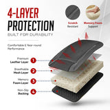 Car Seat Covers Leatherette & Memory Foam Front Pair