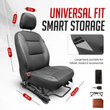 Car Seat Covers Leatherette & Memory Foam Front Pair