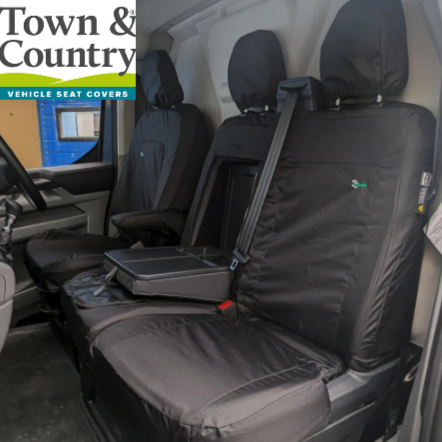 //CUSTOM FIT WATERPROOF SEAT COVERS to fit 2023 ONWARDS FORD TRANSIT CUSTOM by Town & Country//