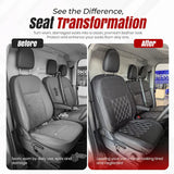 Car & Van Seat Covers Leather Style Front Pair