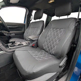 Car Seat Covers Leatherette Diamond Stitch Front Pair