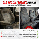 Car & Van Seat Covers Leather Style Front Pair