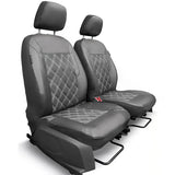 Car Seat Covers Leatherette Diamond Stitch Front Pair
