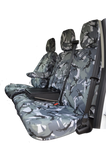 Ford Transit Custom 2013-2023 Compatible Seat Covers Camo Print by HDC