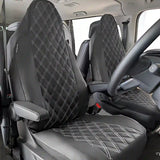 Car & Van Seat Covers Leather Style Front Pair