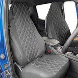 Car & Van Seat Covers Leather Style Front Pair