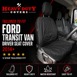 Heavy Duty Driver Seat Cover Ford Transit Van & Tipper 2014+