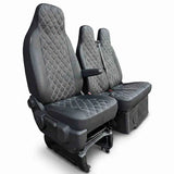Car & Van Seat Covers Leather Style Front Pair