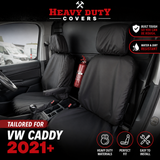 VW Caddy Tailored Seat Covers - 2021 Onwards