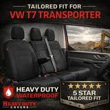 'Heavy Duty Covers' Tailored VW T7 Transporter 2024+ Compatible Seat Covers