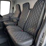 Car & Van Seat Covers Leather Style Front Pair