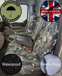 'PSC' Ford Transit Custom 2023+ Compatible Seat Covers Camo Print