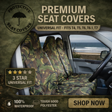 'PSC' VW Transporter Compatible Seat Covers Camo Print. Universal Fit