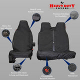 Vauxhall Movano Compatible Seat Covers Universal Fit - One Piece