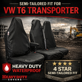'Heavy Duty Covers' Universal Fit VW T6 Transporter 2015-2025 Compatible Seat Covers