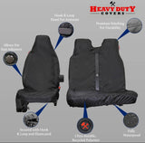 'Heavy Duty Covers' Universal Fit Ford Transit Custom 2013-2023 Compatible Seat Covers