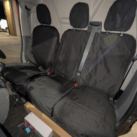 Ford Transit Custom 2023+ Compatible Seat Covers Tailored  by Heavy Duty Covers