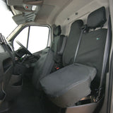 Front Seat Cover Set - Double Seat Has Split Base for Under Seat Storage