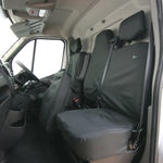Front Seat Cover Set - Double Seat Has Split Base for Under Seat Storage