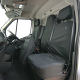Front Seat Cover Set - Double Seat Has Split Base for Under Seat Storage
