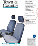 Ford Transit Connect Front Seat Covers - Pre 2014 - Town & Country - TRCON