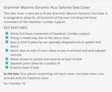 T9 - Grammer Maximo Dynamic Plus Seat Cover